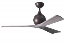 Matthews Fan Company IR3-TB-BW-52 - Irene-3 three-blade paddle fan in Textured Bronze finish with 52&#34; solid barn wood tone blades.