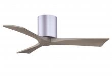 Matthews Fan Company IR3H-BN-GA-42 - Irene-3H three-blade flush mount paddle fan in Brushed Nickel finish with 42” Gray Ash tone blad