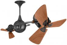 Matthews Fan Company IV-BKN-WD - Italo Ventania 360° dual headed rotational ceiling fan in black nickel finish with solid sustaina