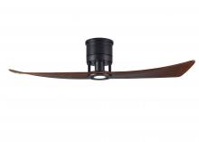 Matthews Fan Company LW-BK-WA - Lindsay ceiling fan in Matte Black finish with 52&#34; solid walnut tone wood blades and eco-frien