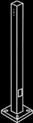 RAB Lighting PS4-11-20D2 - POLES PS4 SQUARE POLE 4 INCH 11 GAUGE 20 FEET DRILLED