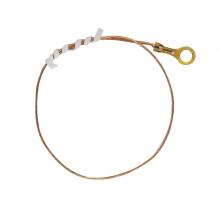 Satco Products Inc. 93/326 - 10&#34; 18/1 Bare Copper Ground Wire; 8/32 Ground Lug