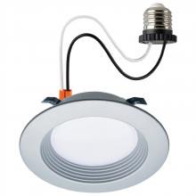 Satco Products Inc. S11833R1 - 6.7 Watt; LED Downlight Retrofit; 4 Inch; CCT Selectable; 120 Volts; Brushed Nickel Finish
