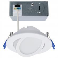 Satco Products Inc. S11878 - 11 Watt; 4&#34;; Directional Low-Profile Downlight; CCT Selectable; 120 Volt; White Finish
