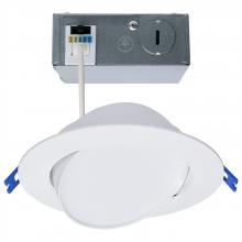 Satco Products Inc. S11879 - 14 Watt; 6&#34;; Directional Low-Profile Downlight; CCT Selectable; 120 Volt; White Finish