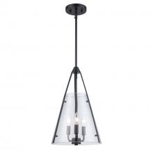 Trans Globe 11583 BK - 3LT PEND-11&#34; CLEAR TEE PEE-BK