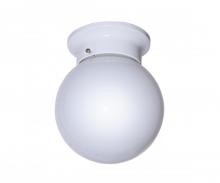 Trans Globe 3606 WH - 1LT FLUSH- 6&#34;&#34; GLOBE- OPAL