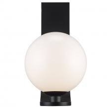 Trans Globe 51571 BK - 1LT SCONCE-10&#34; WHITE GLOBE-BK
