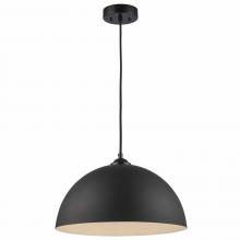 Trans Globe PND-2236 BK - 1LT PENDANT-15.75&#34; METAL SHADE