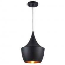 Trans Globe PND-2238 BK - 1LT PENDANT-9.5&#34; METAL SHADE-B