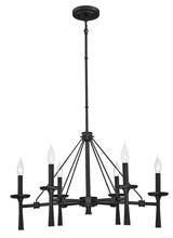 Westinghouse 6323700 - 6 Light Chandelier Matte Black Finish