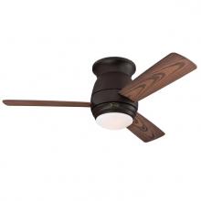 Westinghouse 7217800 - 44 in. Oil Rubbed Bronze Finish Reversible ABS Blades (Dark Cherry/Mahogany) Frosted Opal Glass