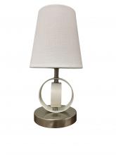 House of Troy B209-SN/WT - Bryson Mini 4&#34; Double Ring Satin Nickel/White Accent Lamp