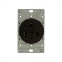 Eaton Wiring Devices 1254-BOX - Recp Single Flush 50A 250V 2P3W BK