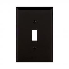 Eaton Wiring Devices PJ1BK-SP-L - Wallplate 1G Toggle Poly Mid BK
