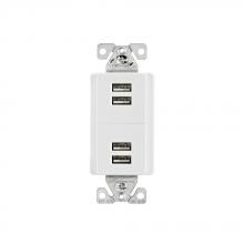 Eaton Wiring Devices 7750W-K-L - USB Charging Station, 5V DC 50.A, WH