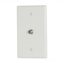 Eaton Wiring Devices 2072W-SP-L - Wlplt W/1 F Type Coax Adap Thermo Mid WH