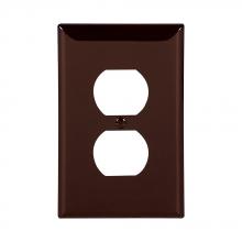 Eaton Wiring Devices PJ8B-SP-L - Wallplate 1G Duplex Poly Mid BR