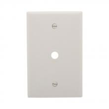 Eaton Wiring Devices 2028W-BOX - Wallplate 1G W/.375&#34; Hole Thrmst Mid WH