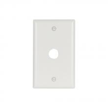 Eaton Wiring Devices 2159W-BOX - Wallplate 1G W/.625&#34; Hole Thrmst Std WH