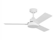 Generation Lighting 3JVR44RZW - Jovie 44&#34; Indoor/Outdoor Matte White Ceiling Fan with Wall Control and Manual Reversible Motor