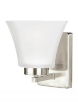 Generation Lighting 4111601EN3-962 - Bayfield contemporary 1-light LED indoor dimmable bath vanity wall sconce in brushed nickel silver f