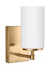 Generation Lighting 4124601EN3-848 - Alturas contemporary 1-light LED indoor dimmable bath vanity wall sconce in satin brass gold finish