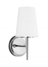 Generation Lighting 4140401EN3-05 - Driscoll contemporary 1-light LED indoor dimmable bath vanity wall sconce in chrome silver finish wi
