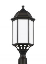 Generation Lighting 8238751EN3-71 - Sevier traditional 1-light LED outdoor exterior large post lantern in antique bronze finish with sat