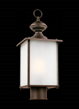 Generation Lighting 82570EN3-71 - Jamestowne transitional 1-light LED outdoor exterior post lantern in antique bronze finish with fros