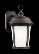 Generation Lighting 8750701EN3-71 - Calder traditional 1-light LED outdoor exterior large wall lantern sconce in antique bronze finish w