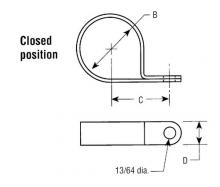 Morris 22416 - Plastic Cable Clamps 1/4&#34;