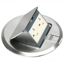 Arlington FLBT6620NL - NKL POP-UP CVR W/ TMPR RESIST 20A RECPT