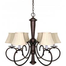 Satco 60/101 - MERICANA 6 LT 27&#34; CHANDELIER LIN SHADE