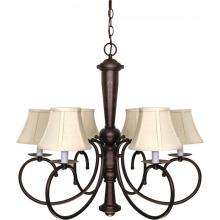 Satco 60/101 - MERICANA 6 LT 27&#34; CHANDELIER LIN SHADE