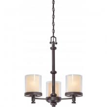 Satco 60/4547 - DECKER 3 LT CHANDELIER CREAM GLASS