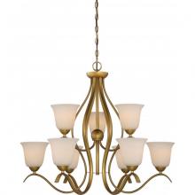 Satco 60/5819 - DILLARD 9 LT 2TIER HANGING WH GLASS NB