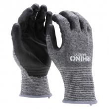 NSi Industries GLV-400L - 13GA GRY HPPE SHL ANSI CUT A2 ISO CUT B BLK PU P