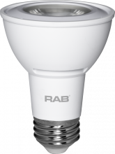 RAB Lighting PAR20-7-830-40D-DIM - PAR20 7W 50EQ 500lm E26 3K D 40deg
