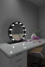 Paris Mirrors HDIANA286000D-BLK - Grace Hollywood Mirror - Bluetooth & LED BULBS