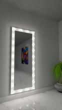 Paris Mirrors HDRESS70286000D-WHT - Grace Hollywood Mirror - Bluetooth & LED BULBS