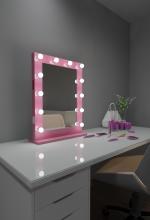 Paris Mirrors HMIR24326000D-PNK - Hollywood Vanity Mirror - Bluetooth & LED BULBS