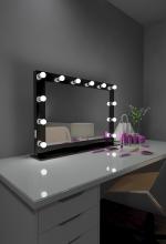 Paris Mirrors HMIR40286000D-BLK - Hollywood Vanity Mirror - Bluetooth & LED BULBS