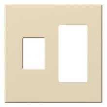 Lutron Electronics VWP-2CR-BE - VAREO WALLPLATE 2GNG CONT/RCPT BEIGE