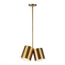 Kuzco Lighting Inc PD58814-BG - Keiko 14-in Brushed Gold 2 Lights Pendant