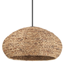 Hunter 48070 - Hunter Cambria Matte Black 3 Light Extra Large Pendant Ceiling Light Fixture