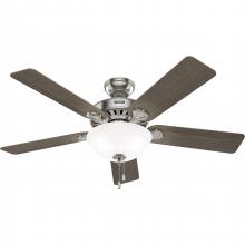 Hunter 52725 - Hunter 52 inch Pro&#39;s Best Brushed Nickel Ceiling Fan with LED Light Kit and Pull Chain