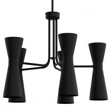 Hunter 19896 - Hunter Zola Flat Matte Black 10 Light Chandelier Ceiling Light Fixture