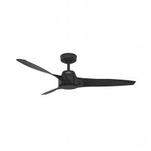 Hunter 52616 - Hunter 52 inch Mosley Matte Black Damp Rated Ceiling Fan and Wall Control