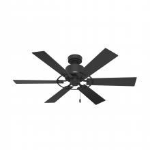 Hunter 51817 - Hunter 52 inch Gilrock Matte Black Ceiling Fan and Pull Chain